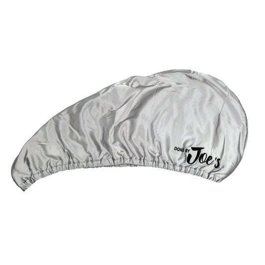 Satin Wrapped Microfiber Hair Towel - Grey - Joe's Labs