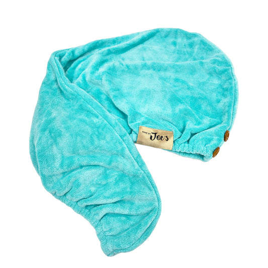 Hair Towel & Satin Pillowcase Set -2 pcs Tiffany Blue - Joe's Labs