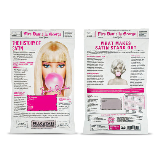 Luxury Satin Pillowcase - Dual Color (Barbie Pink & Light Pink) - Joe's Labs