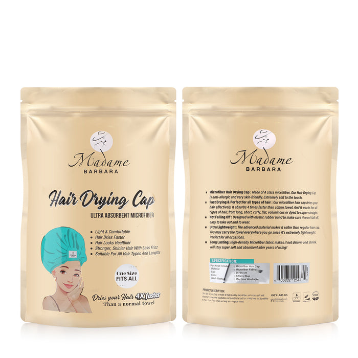 Hair Drying Cap - Microfiber Ultra- Tiffany Blue - Joe's Labs