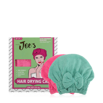 Hair Drying Caps - Pink & Green - 2 Pcs