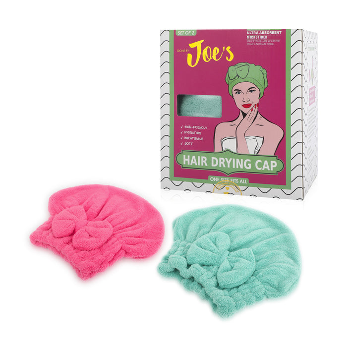 Hair Drying Caps - Pink & Green - 2 Pcs - Joe's Labs