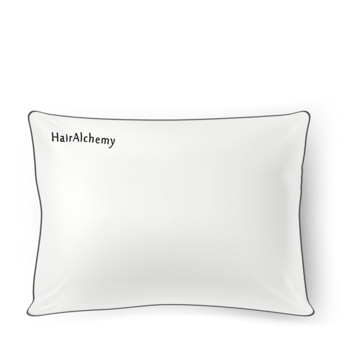 Satin Pillowcase - Ivory With Grey Piped Edge - Joe's Labs
