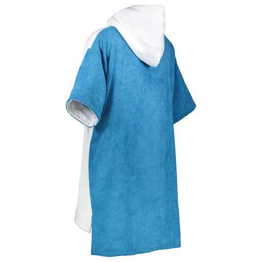 Waves - Poncho Towel Beach Hoodie - White & Blue - Joe's Labs