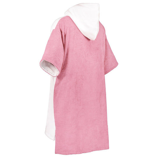 Waves - Poncho Towel Beach Hoodie - White & Pink - Joe's Labs