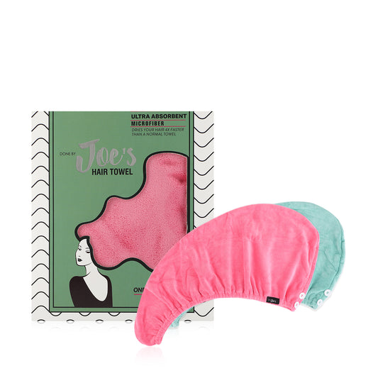 Hair Drying Towel - Pink & Green - Joe's Labs