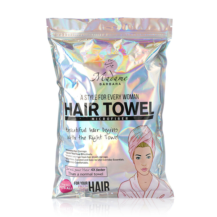 Microfiber Hair Towel - Pinkish Blue - Joe's Labs