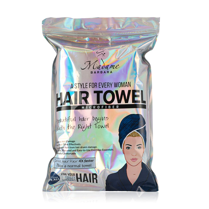 Microfiber Hair Towel - Navy Blue - Joe's Labs