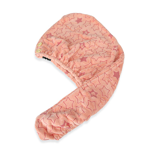 Microfiber Hair Drying Duo - Pink And Green Stars - Joe's Labs