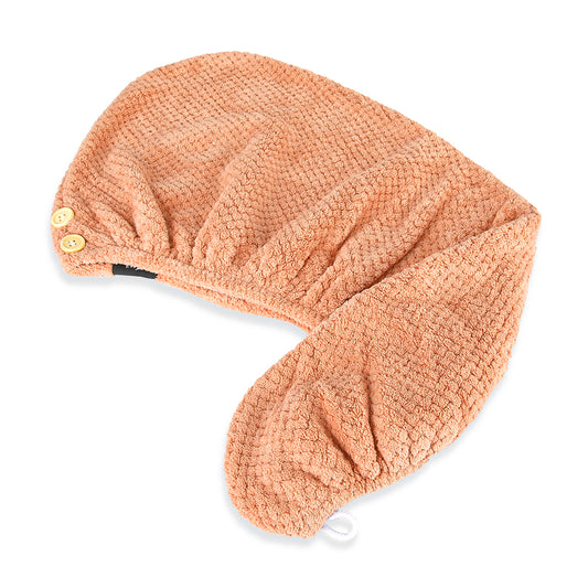 Hair Drying Turban Microfiber - Set Of 2 Off White And Pink - Joe's Labs