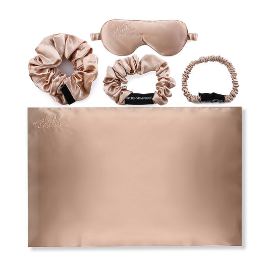 Queen Size Silk Dream Set - 3 pcs - Champagne - Joe's Labs