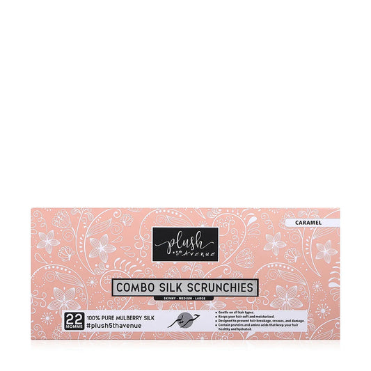 Combo Silk Scrunchies - 3 pcs - Caramel - Joe's Labs