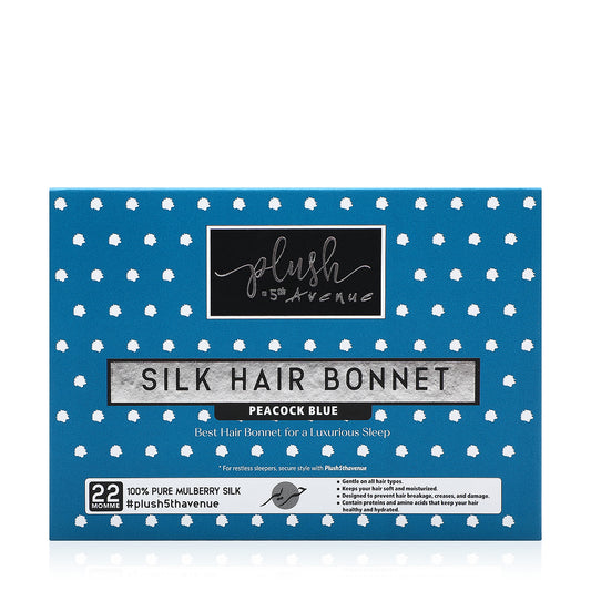 Silk Hair Bonnet - Peacock Blue - Joe's Labs