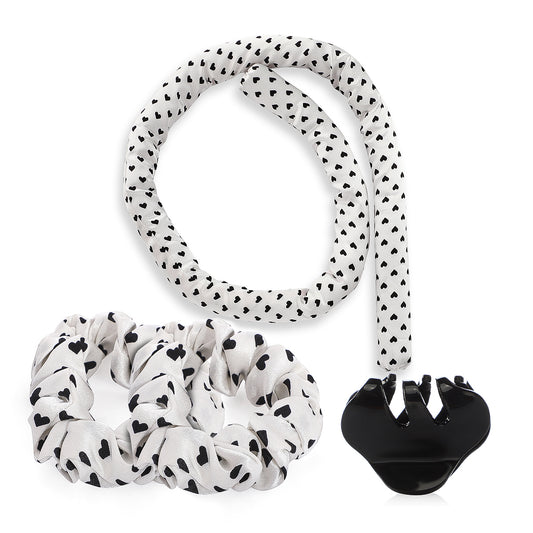Silk Heatless Hair Curler Set - 4 pcs - Black & White - Joe's Labs