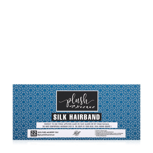 Silk Hairband Set - 2 pcs - Peacock Blue & Silver Grey - Joe's Labs