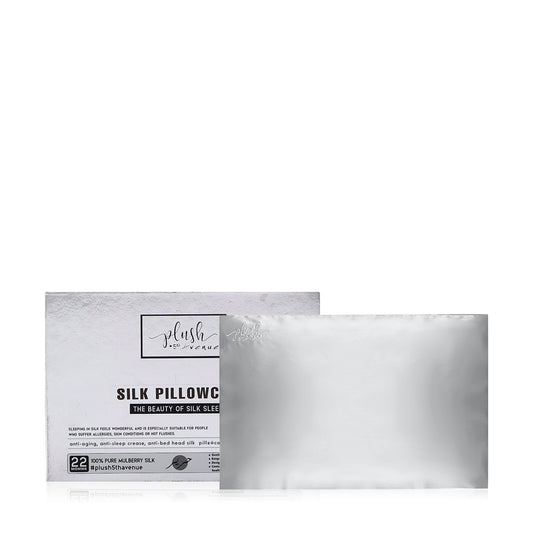 Queen Size Silk Pillowcase - Silver Grey - Joe's Labs