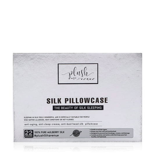 Queen Size Silk Pillowcase - Silver Grey - Joe's Labs