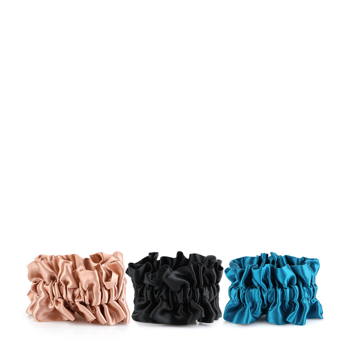 Silk Scrunchie Bare Pull Tab - Black & Blue - Joe's Labs