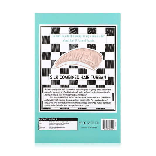 Silk Combined Hair Turban - Pink - Joe's Labs