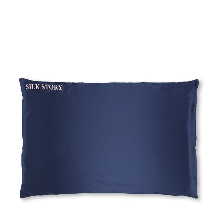 Luxurious Silk Pillowcase - Pink & Navy Blue - Joe's Labs