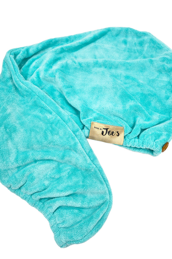 Hair  Towel & Satin Pillowcase Set -2 pcs Tiffany Blue - Joe's Labs