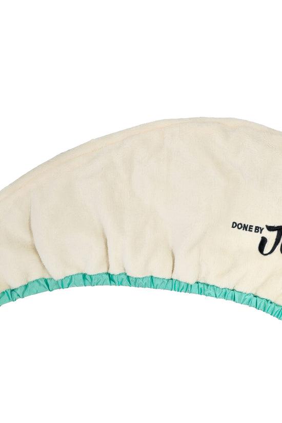 Satin Wrapped Microfiber Hair Towel - Tiffany Blue - Joe's Labs