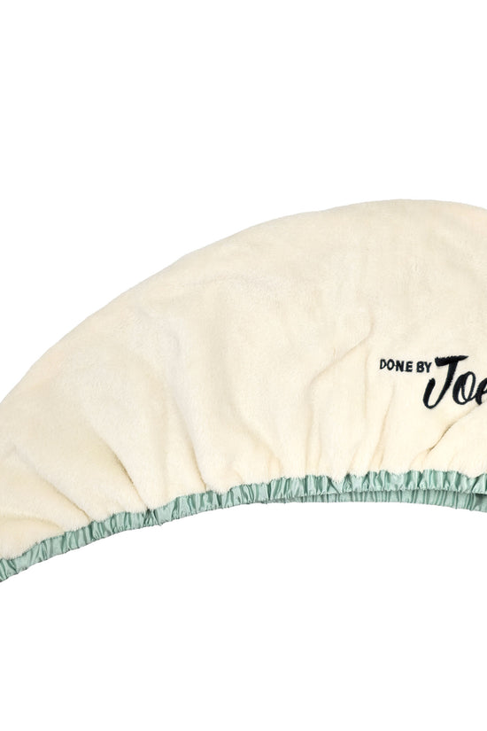 Satin Wrapped Microfiber Hair Towel - Sage Green - Joe's Labs