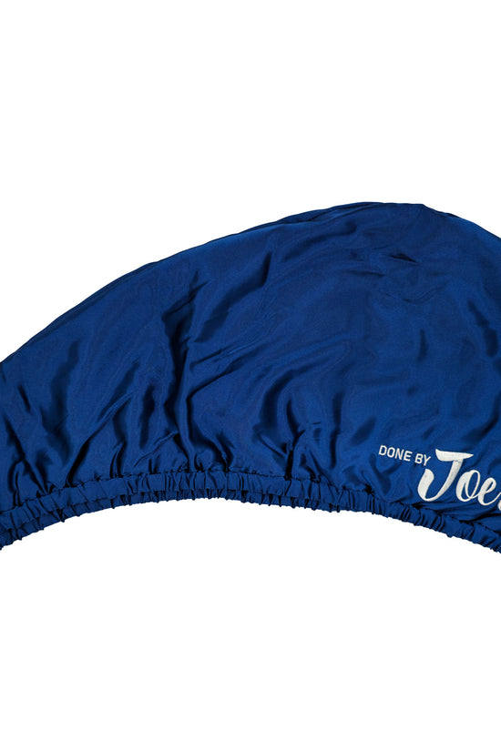 Satin Wrapped Microfiber Hair Towel - Navy Blue - Joe's Labs