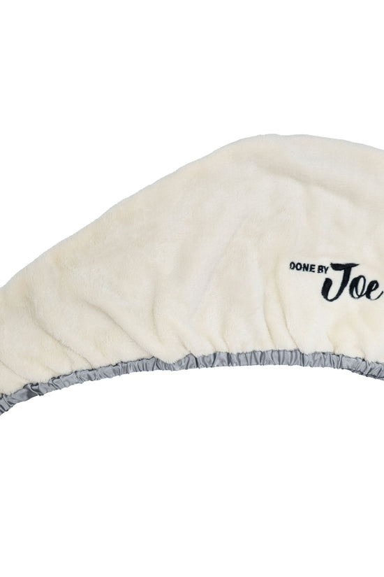 Satin Wrapped Microfiber Hair Towel - Grey - Joe's Labs