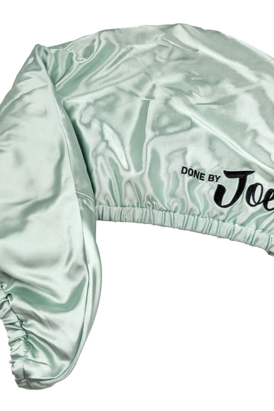 Satin Wrapped Microfiber Hair Towel - Sage Green - Joe's Labs