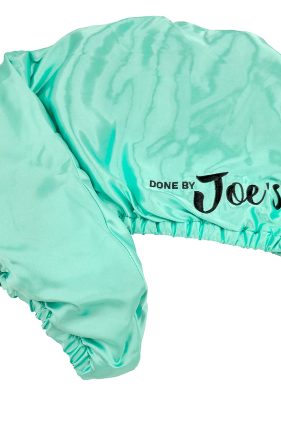 Satin Wrapped Microfiber Hair Towel - Tiffany Blue - Joe's Labs