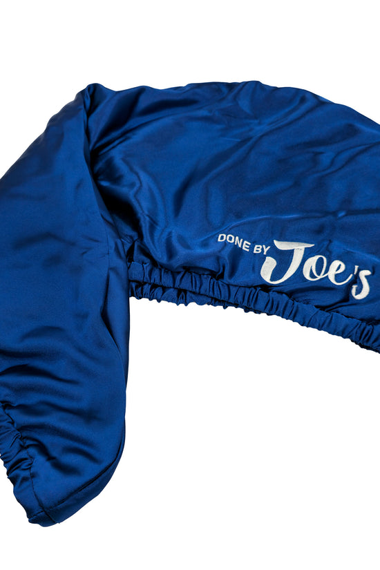 Satin Wrapped Microfiber Hair Towel - Navy Blue - Joe's Labs
