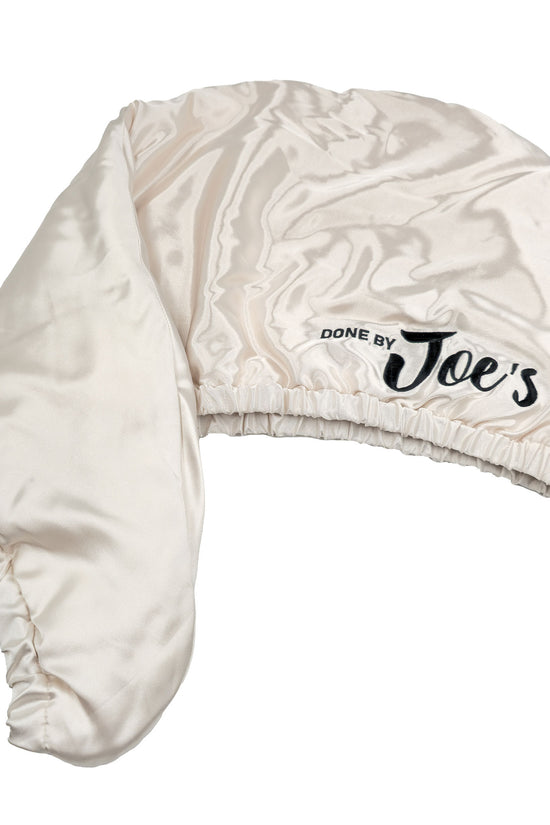 Satin Wrapped Microfiber Hair Towel - Ivory - Joe's Labs