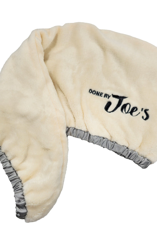 Satin Wrapped Microfiber Hair Towel - Grey - Joe's Labs