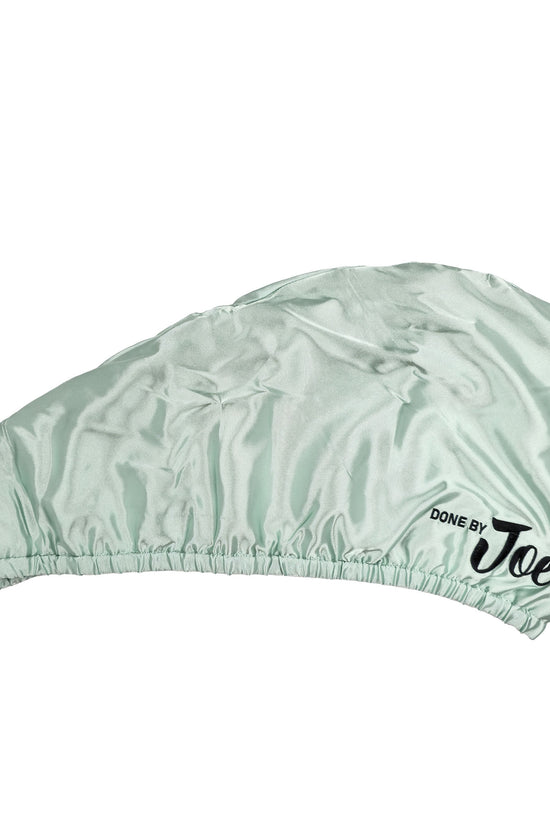 Satin Wrapped Microfiber Hair Towel - Sage Green - Joe's Labs