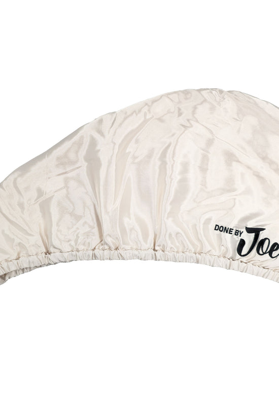 Satin Wrapped Microfiber Hair Towel - Ivory - Joe's Labs