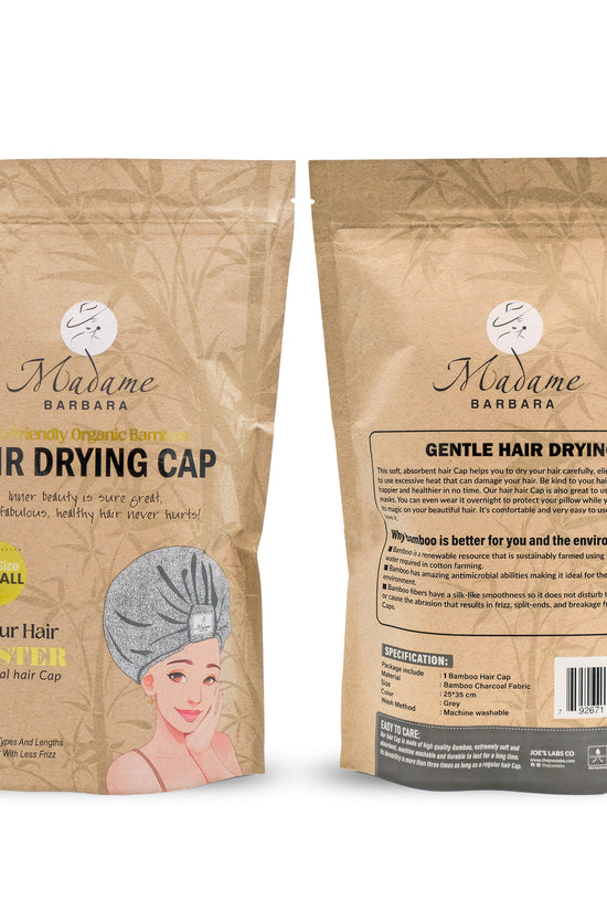 Organic Bamboo Hair Drying cap - Grey - Joe's Labs