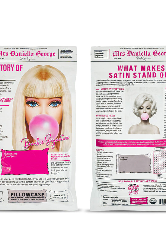 Luxury Satin Pillowcase - Dual Color (Barbie Pink & Light Pink) - Joe's Labs