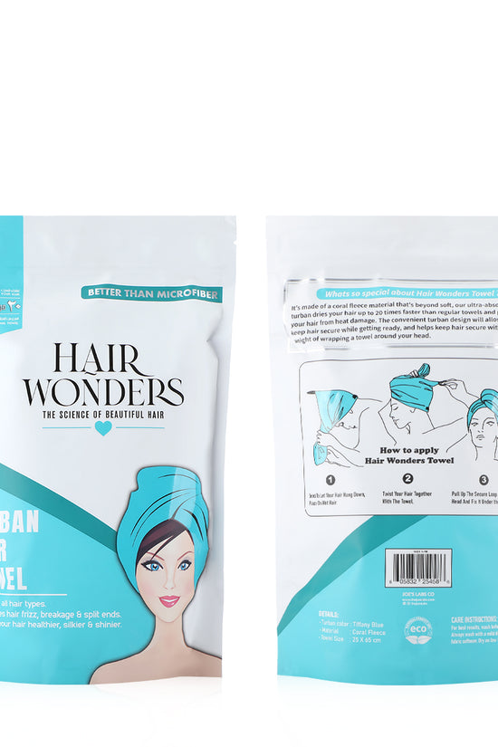 Turban Hair Towel (20x Faster) -Tiffany Blue - Joe's Labs