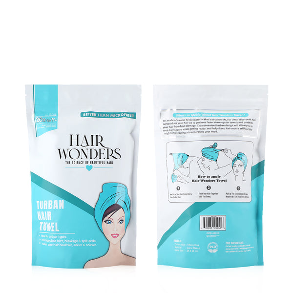 Turban Hair Towel (20x Faster) -Tiffany Blue - Joe's Labs