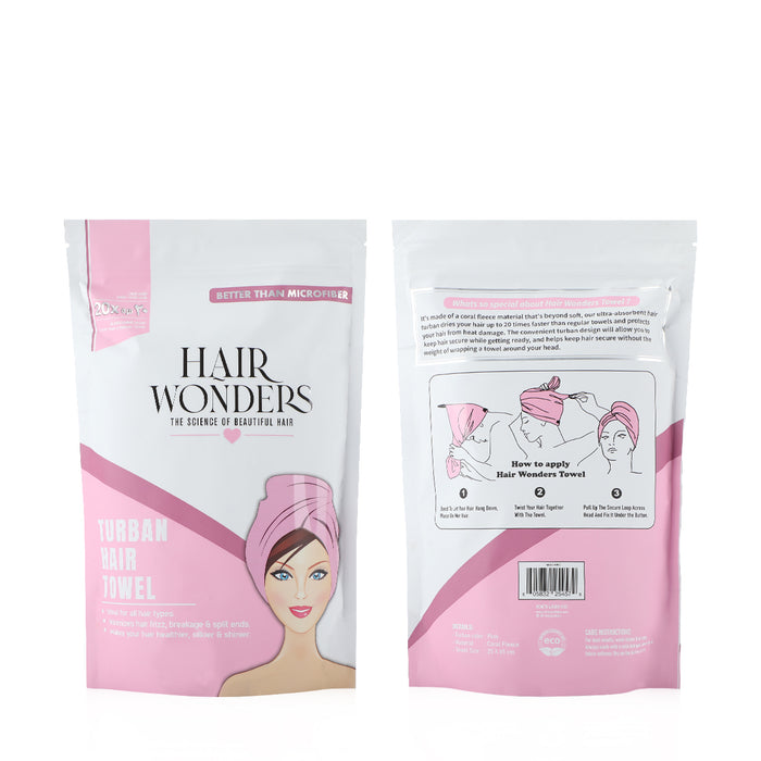 Turban Hair Towel (20x Faster) - Pink - Joe's Labs