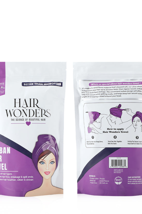Turban Hair Towel (20x Faster) - Purple - Joe's Labs
