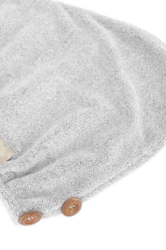 Organic Bamboo Charcoal Fiber Hair Towel 4X Faster - Dusty Pink and Dusty Grey - Joe's Labs