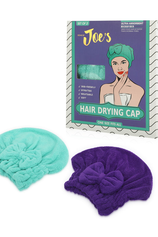 Hair Drying Caps - Tiffany Blue & Purple - 2 Pcs - Joe's Labs