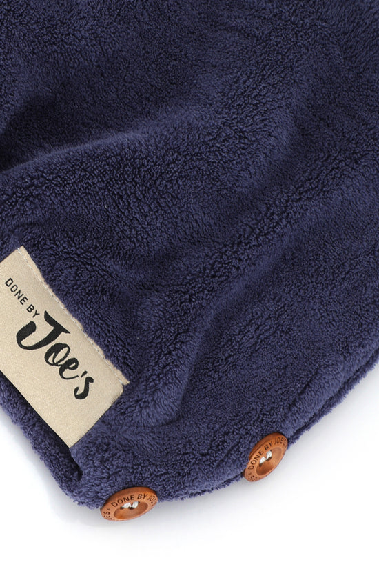 Ultra Absorbent Microfiber Hair Towel - Navy Blue & Ivory - Joe's Labs