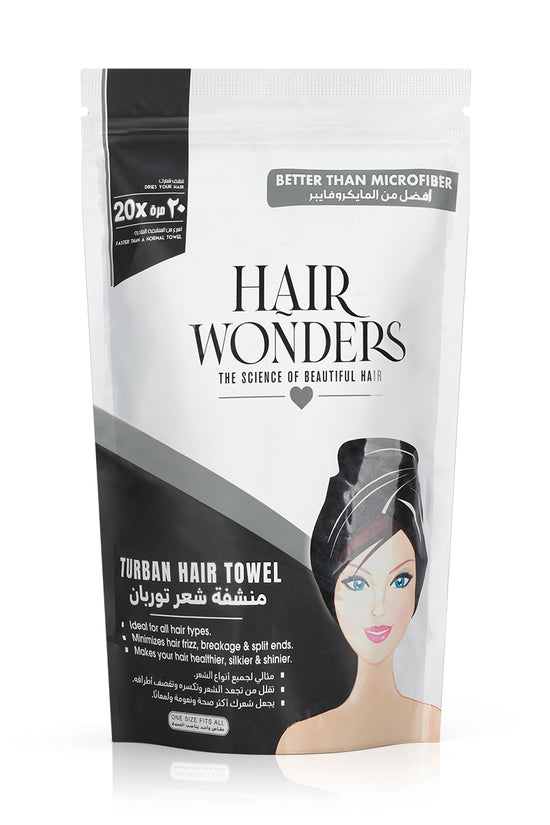 Turban Hair Towel 20x Faster - Black - Joe's Labs