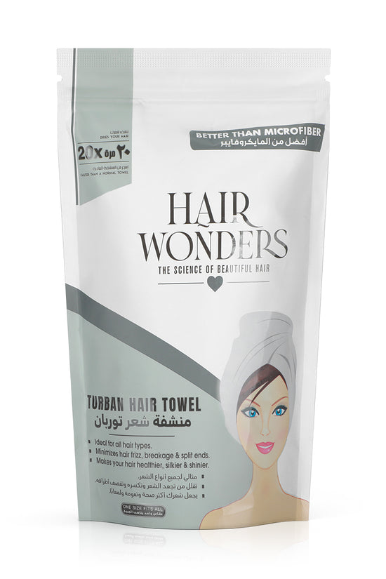Turban Hair Towel (20x Faster) -Grey - Joe's Labs