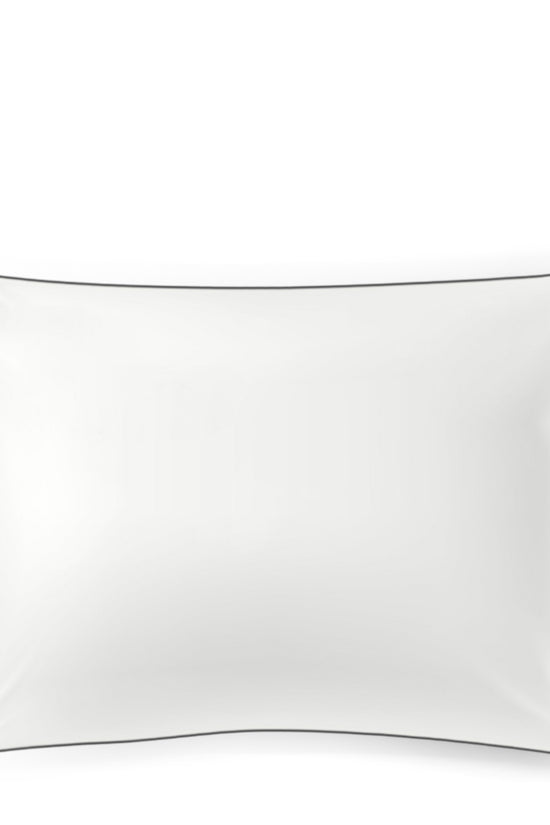 Satin Pillowcase - Ivory With Grey Piped Edge - Joe's Labs