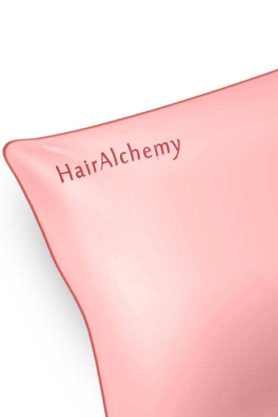 Satin Pillowcase - Pink With Burgundy Edge - Joe's Labs