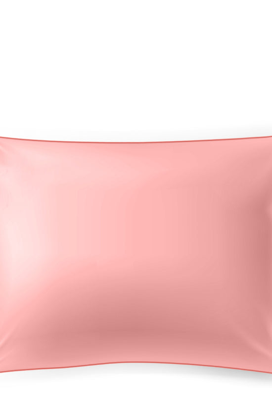 Satin Pillowcase - Pink With Burgundy Edge - Joe's Labs